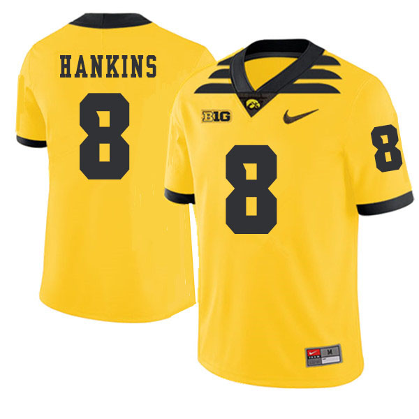 2019 Men #8 Matt Hankins Iowa Hawkeyes College Football Alternate Jerseys Sale-Gold